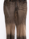 OUDE WAAG 25 Early Autumn Washed Stretch Denim Flared Pants OW-OW-25PF-PT05C1BL094-HZ Black Brown